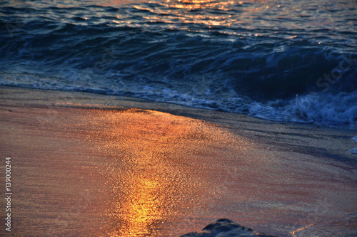 Golden Waves at Sunrise