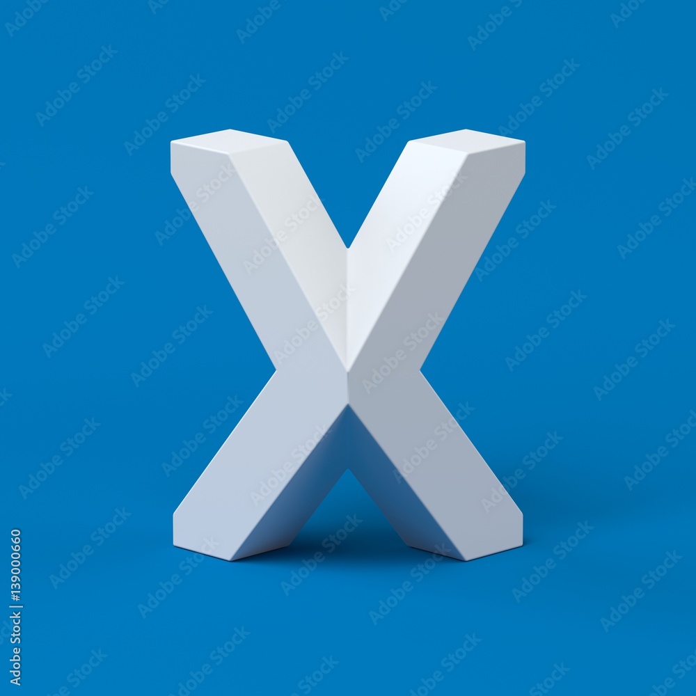 Isometric font letter X Isometric font letter X