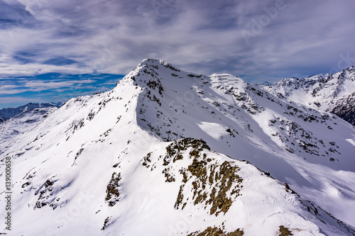View of The Alps in Bormio, Valtellina, Italy
