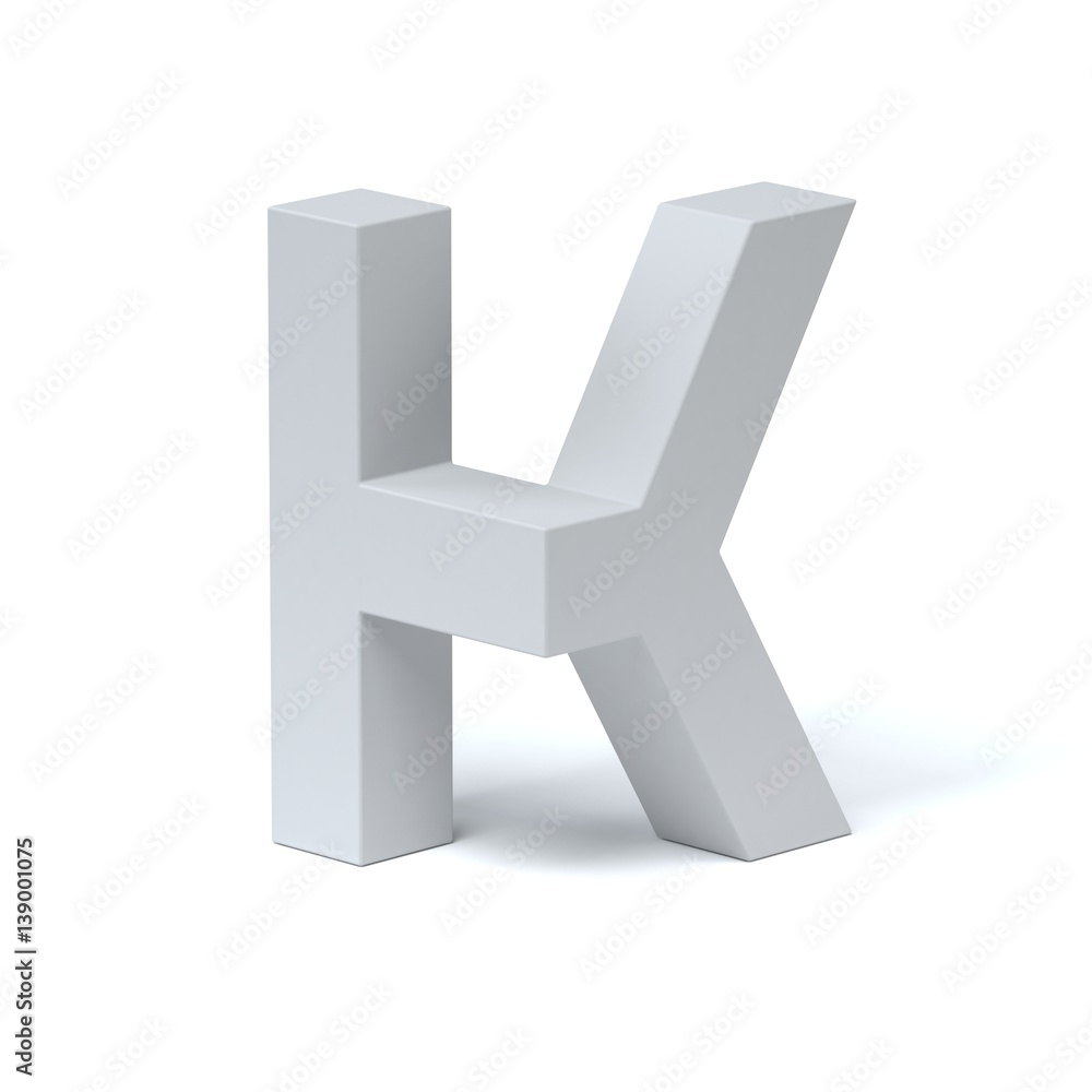 Isometric font letter K Isometric font letter K