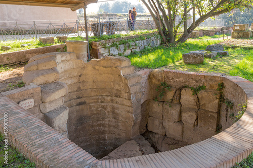 Rome, Italy. Hill Palatine, archaeological zone: cistern, VI century BC