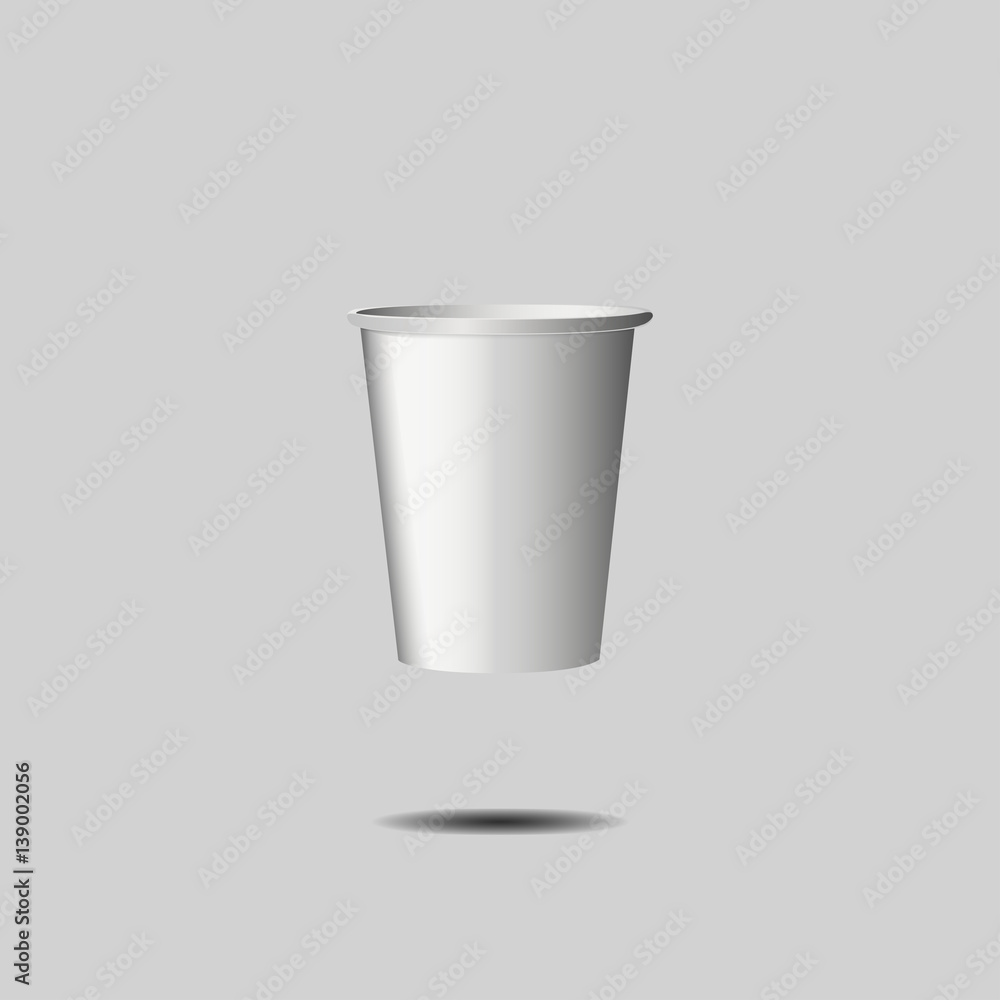 eps 10 vector realistic white paper cup mockup. Add your company name and logo eps 10 vector realistic white paper cup mockup. Add your company name and logo