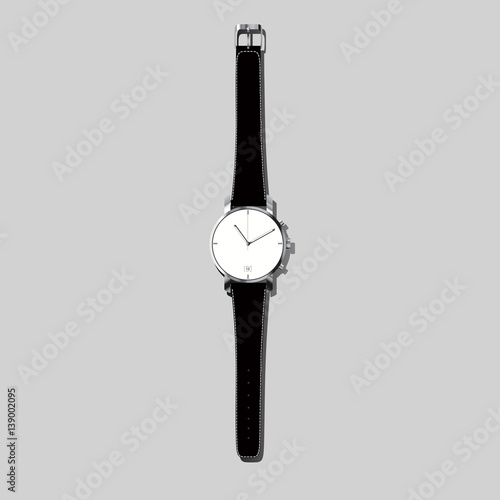 eps 10 vector realistic watch design isolated on gray background