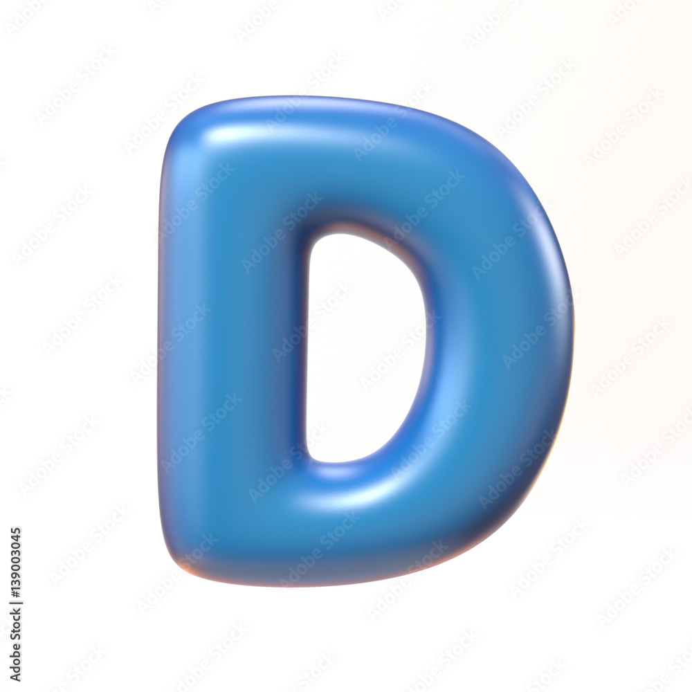 Bubbly 3d font letter D Bubbly 3d font letter D