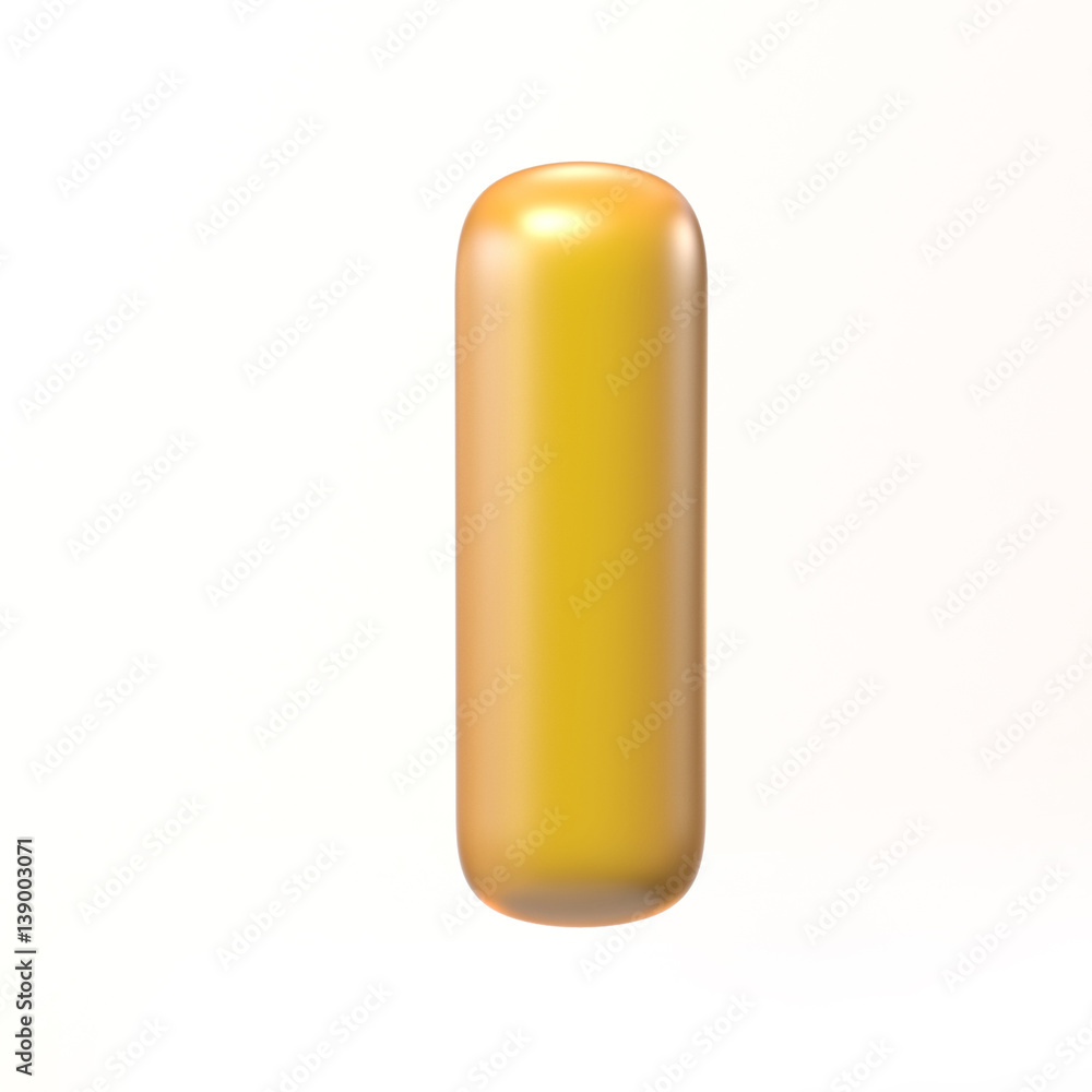 Bubbly 3d font letter I Bubbly 3d font letter I