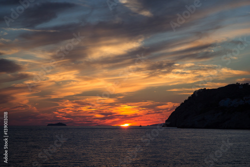 View of a beautiful sky at sunset in Dubrovnik, Croatia. Copy space. © tuomaslehtinen