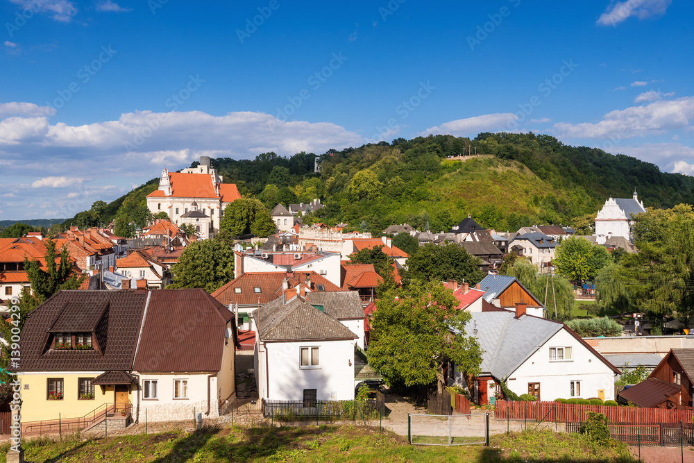 Panorama of charming Kazimierz Dolny, one of the most beautifully situated little towns in central eastern Poland. Europe.