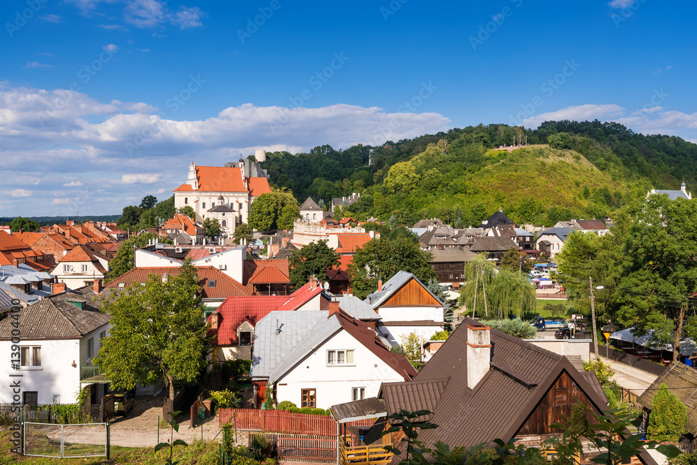 Panorama of charming Kazimierz Dolny, one of the most beautifully situated little towns in central eastern Poland. Europe.