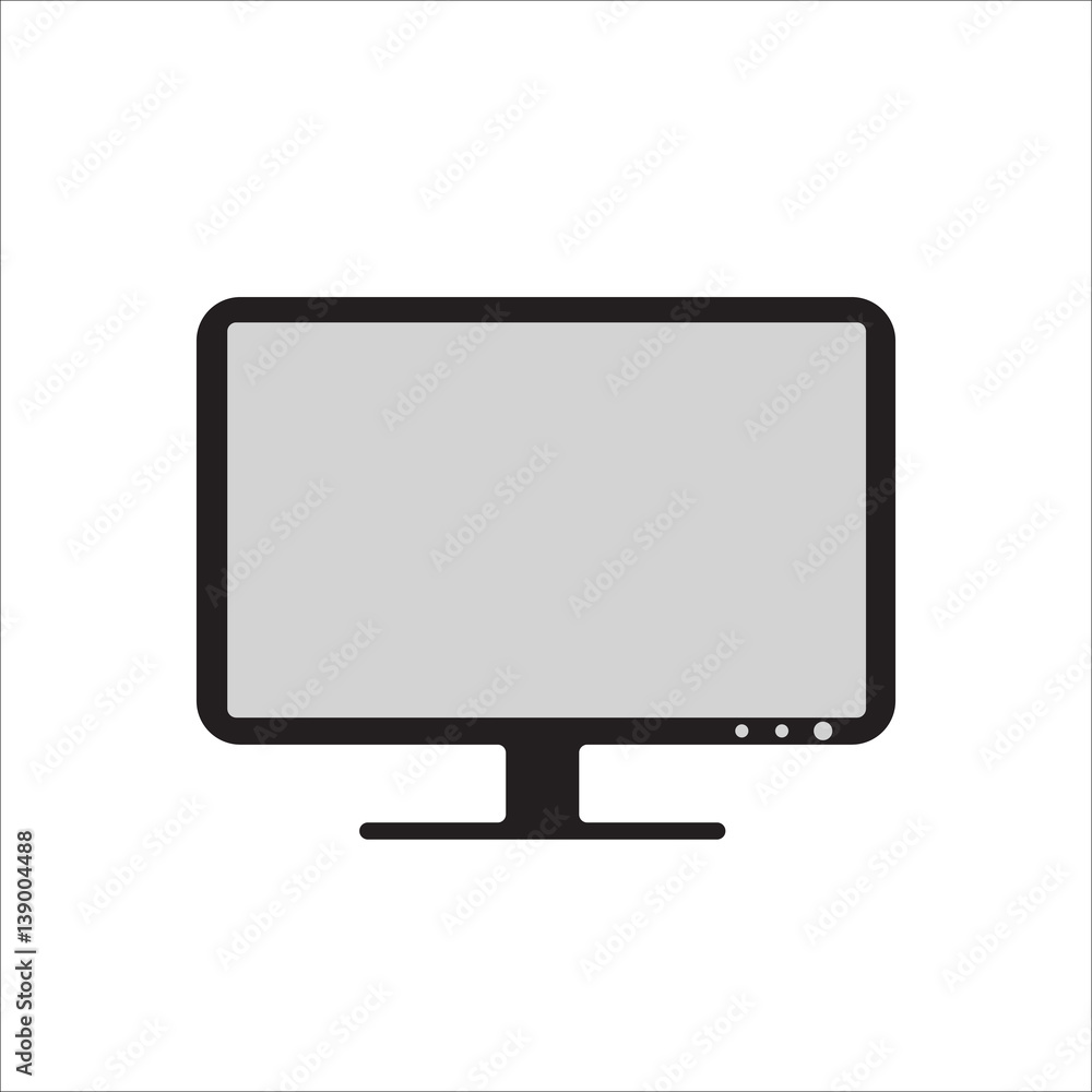 computer icon on white background computer icon on white background