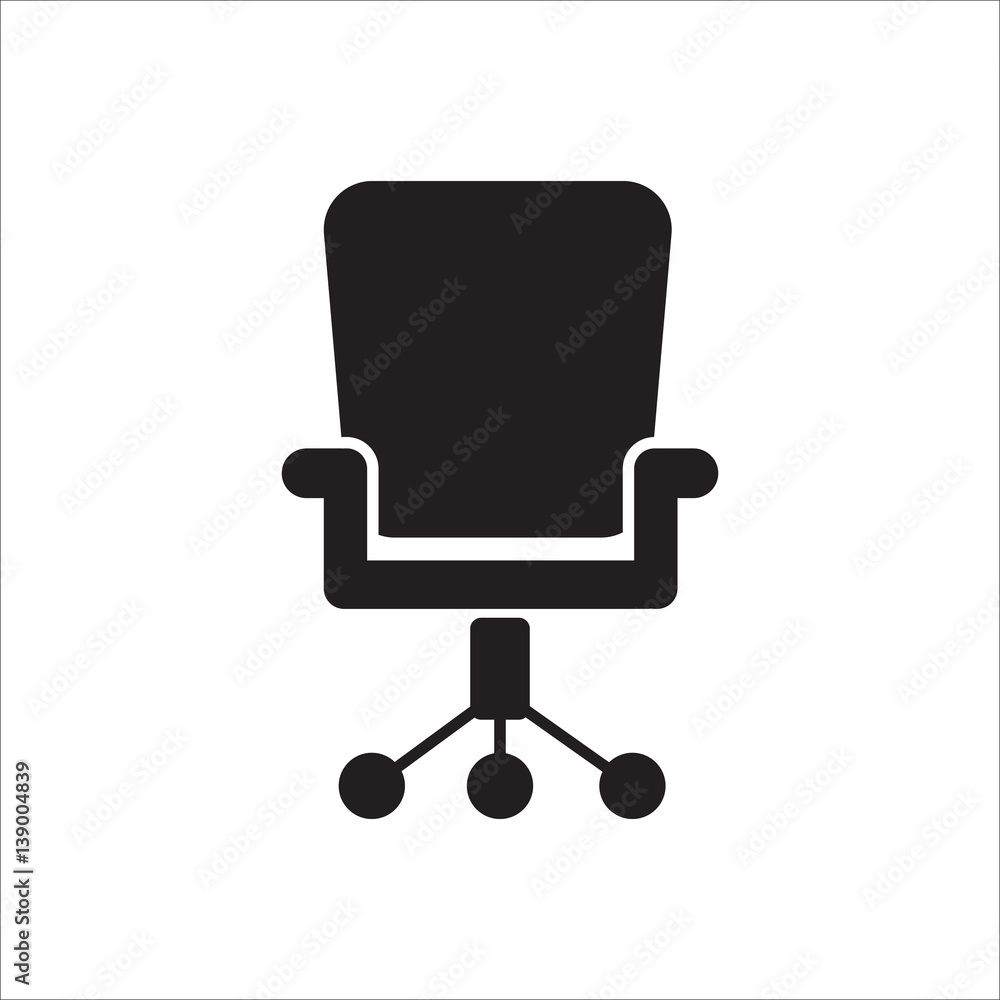 chair icon on white background chair icon on white background