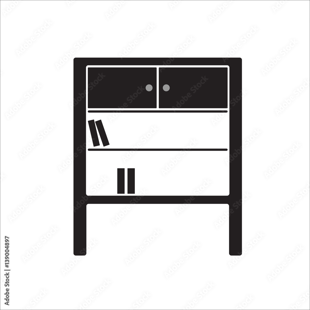 cupboard icon on white background cupboard icon on white background