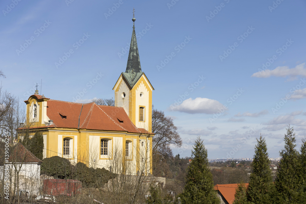 Baroque Church of st. Wenceslas in Vsenory, Czech Republic Baroque Church of st. Wenceslas in Vsenory, Czech Republic
