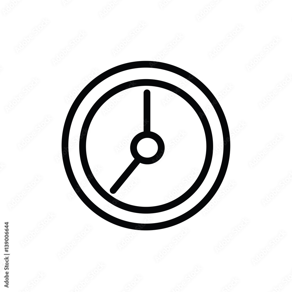 clock icon on white background clock icon on white background
