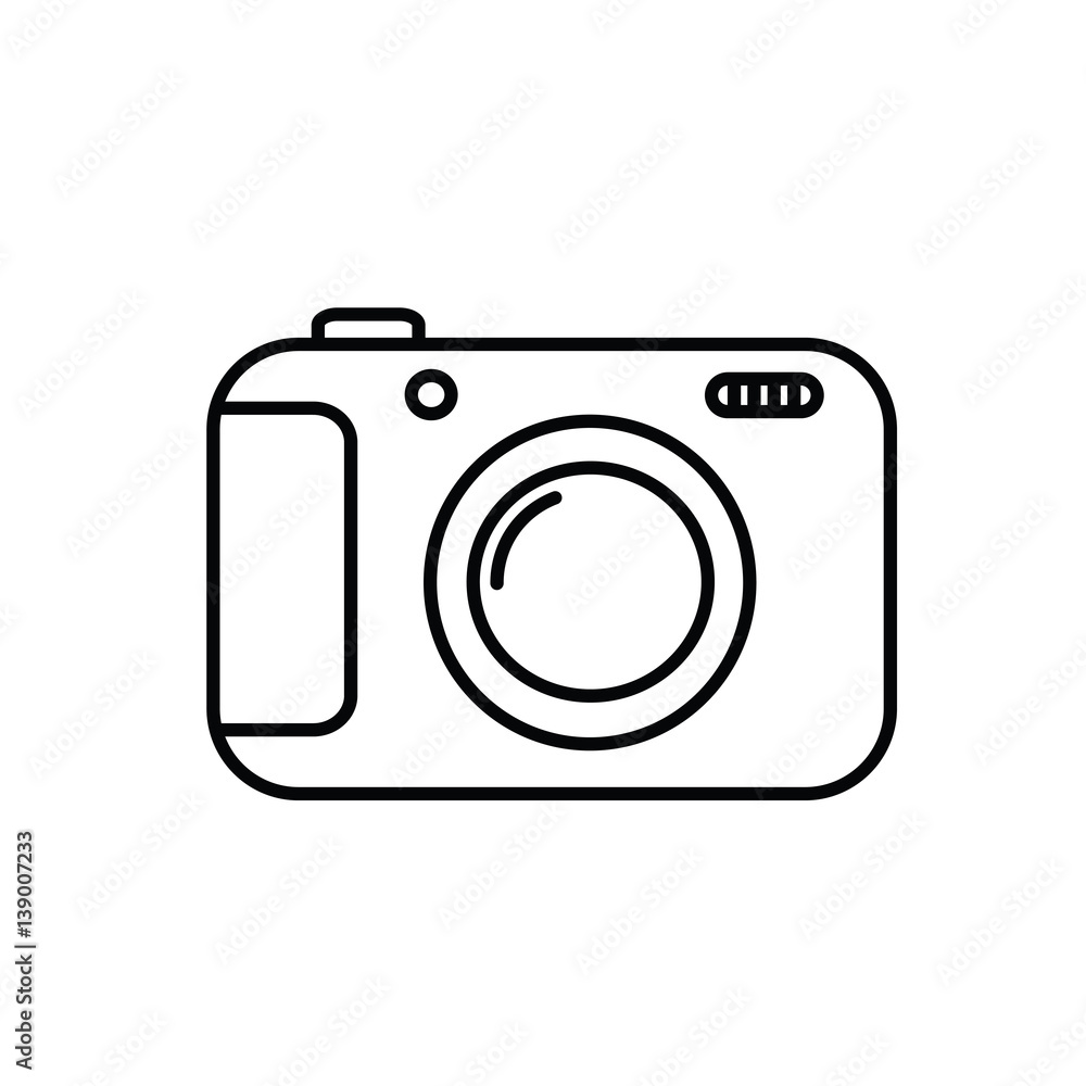 camera icon on white background camera icon on white background