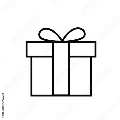 present icon on white background