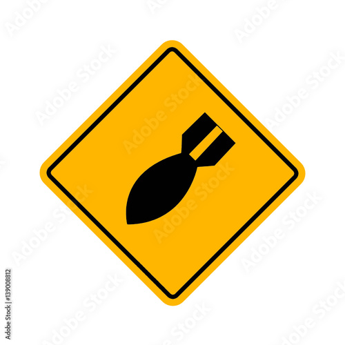 traffic sign - bomb