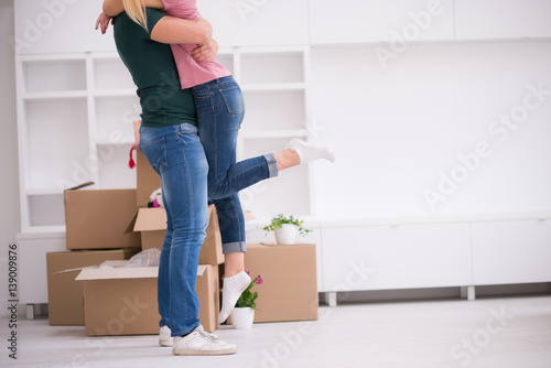 happy Young couple moving in new house © .shock