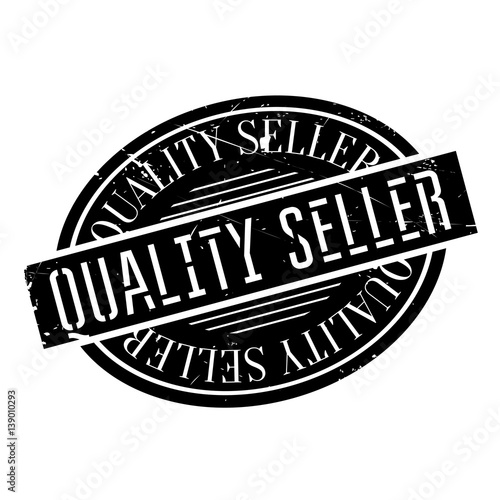 Quality Seller rubber stamp. Grunge design with dust scratches. Effects can be easily removed for a clean, crisp look. Color is easily changed.