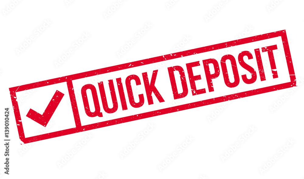 Quick Deposit rubber stamp. Grunge design with dust scratches. Effects can be easily removed for a clean, crisp look. Color is easily changed. Quick Deposit rubber stamp. Grunge design with dust scratches. Effects can be easily removed for a clean, crisp look. Color is easily changed.