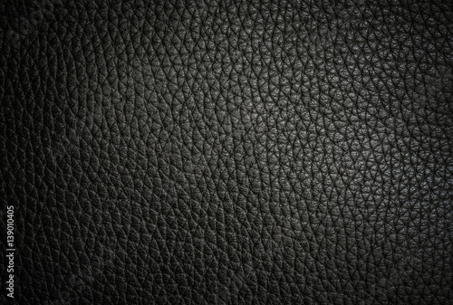 background and texture of real black leather sheet