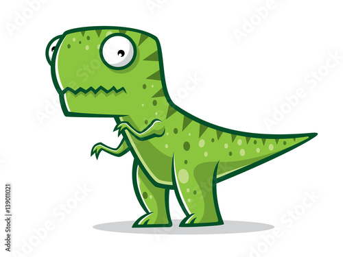Fototapeta Naklejka Na Ścianę i Meble -  Cartoon Funny T-Rex