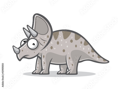 Cartoon Funny Triceratops