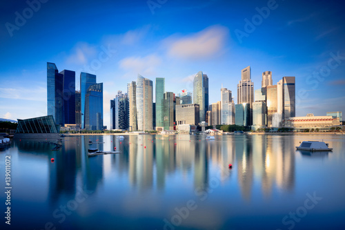 Building with reflection, Marina bay, Singapore