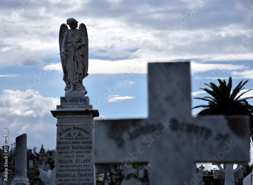 Sydney  Australia - Feb 5  2017. Waverley Cemetery is a state heritage listed cemetery in an iconic location in Sydney. It is noted for its largely intact Victorian and Edwardian monuments.