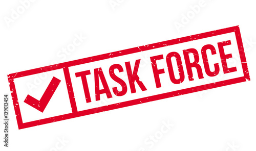 Task Force rubber stamp. Grunge design with dust scratches. Effects can be easily removed for a clean, crisp look. Color is easily changed.