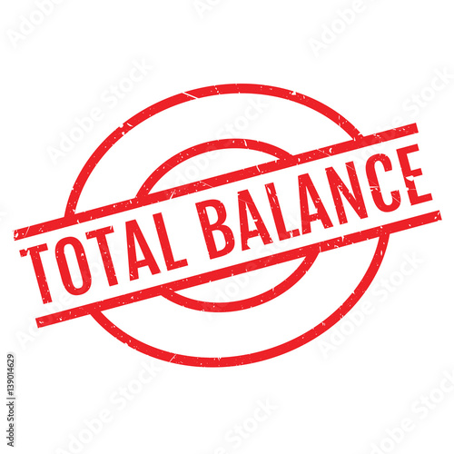 Total Balance rubber stamp. Grunge design with dust scratches. Effects can be easily removed for a clean, crisp look. Color is easily changed.