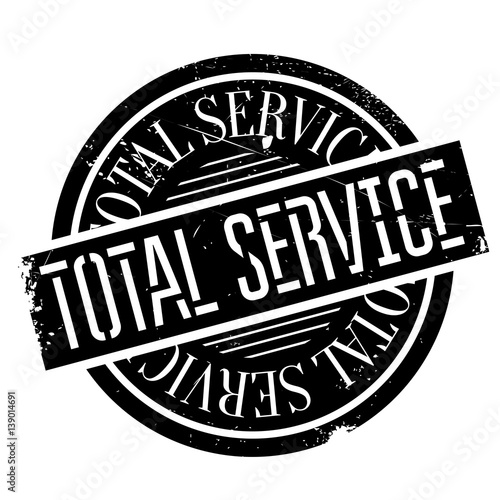 Total Service rubber stamp. Grunge design with dust scratches. Effects can be easily removed for a clean, crisp look. Color is easily changed.
