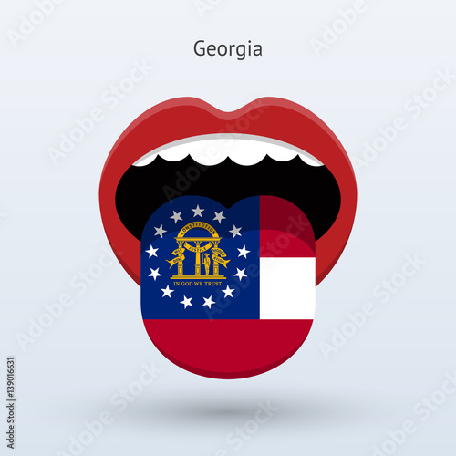 Electoral vote of Georgia. Abstract mouth.