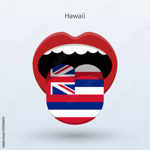 Electoral vote of Hawaii. Abstract mouth.