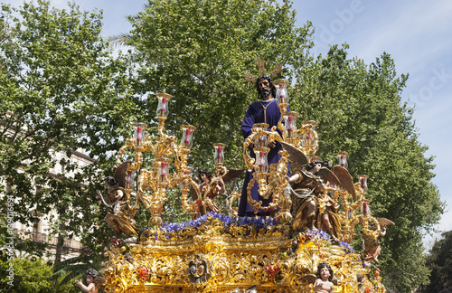 Jesús cautivo en la procesión de la semana santa de Sevilla