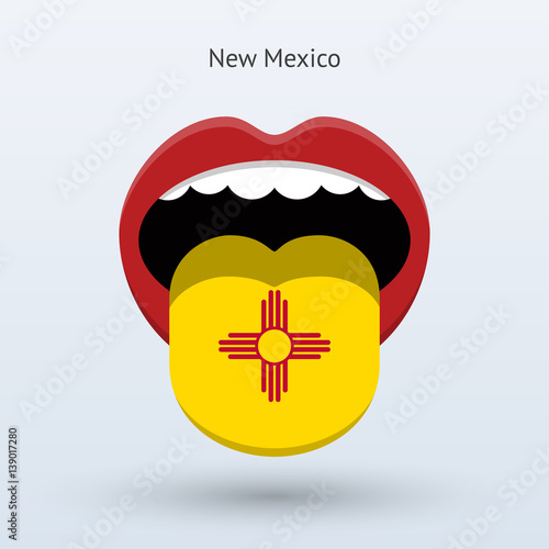 Electoral vote of New Mexico. Abstract mouth.