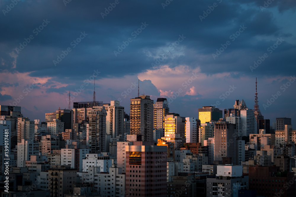 Obraz premium Sao Paulo at sunset