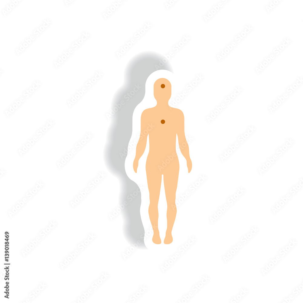 Vector paper sticker various symptoms of Tuberculosis on the human Vector paper sticker various symptoms of Tuberculosis on the human
