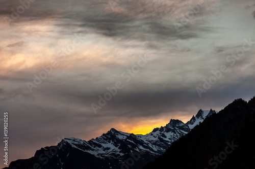 Sunset in Himalayas