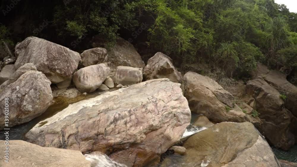 Top-Down Perspective of a Waterfall near Nha Trang, Vietnam Top-Down Perspective of a Waterfall near Nha Trang, Vietnam
