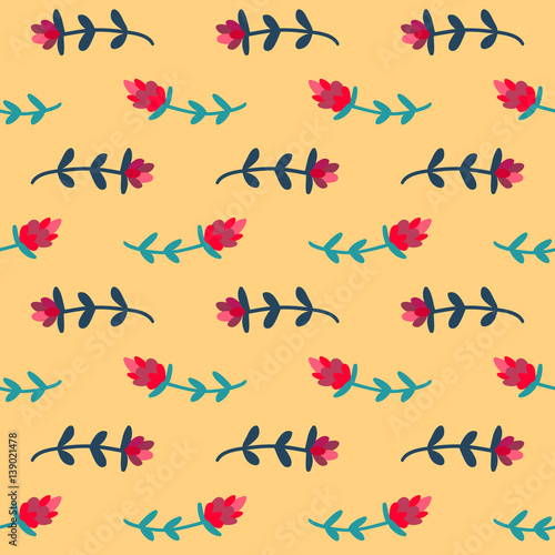 Cute colorful seamless floral pattern