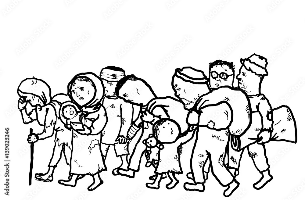 Refugees Migrate Homless People Refugees Migrate Homless People
