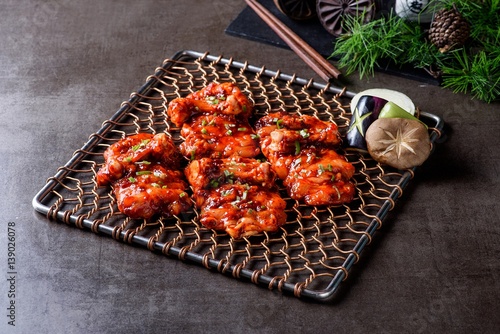 dakgalbi is korean style spicy Stir-fried Chicken