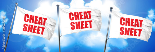 cheat sheet, 3D rendering, triple flags