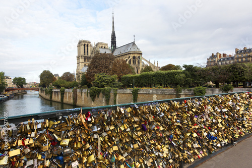 Love locks, Notre Dame, Paris, France