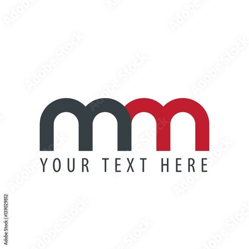 Initial Letter MM Rounded Lowercase Logo photo