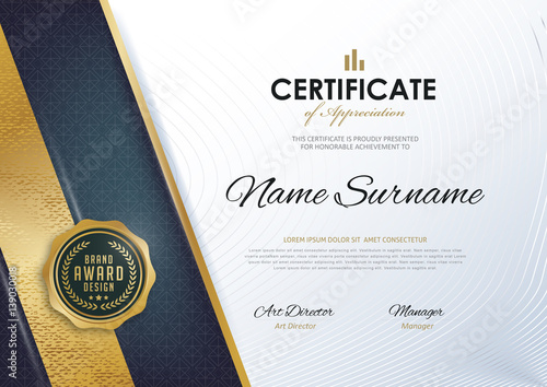 certificate template with luxury and modern pattern,diploma,Vector illustration 