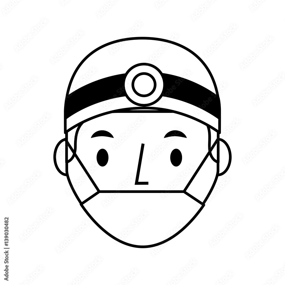 Fototapeta premium professional surgeon avatar character vector illustration design