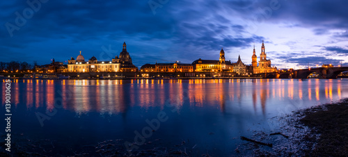 Dresden Germany Europe Cityscape Landscape River Bridge Elbe Sunrise Sunset Outdoors Beautiful Tourism Travel