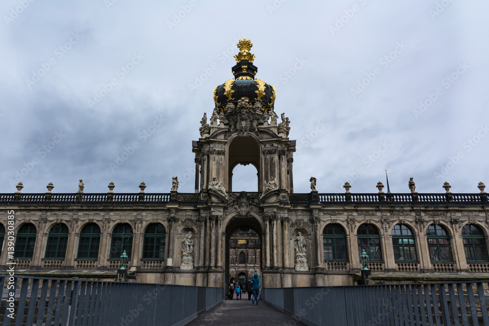 Dresden Zwinger Wall Architecture Monument Germany Travel Tourism Interior Entrance Inside Doorway Archway