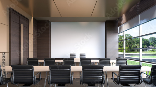 Fotografie Large conference room in hotel , 3d rendering